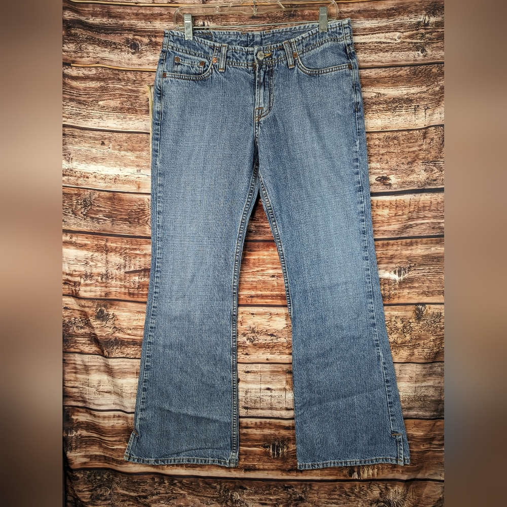 Lucky Flare Flirt Jeans Size 8 Distressed